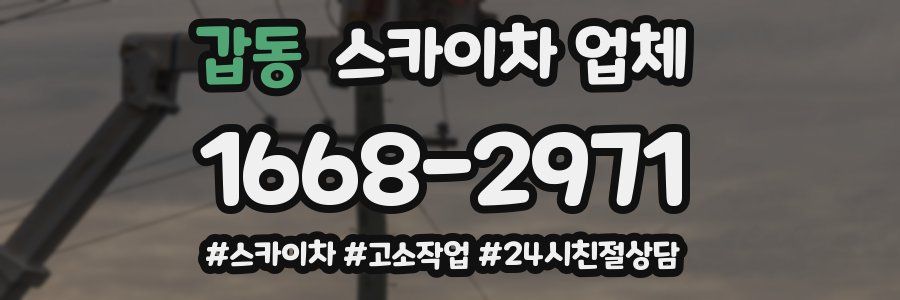갑동 스카이차 업체