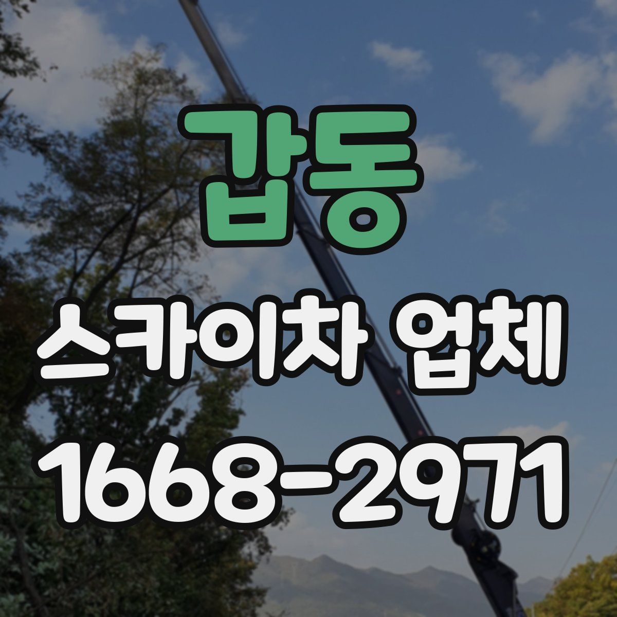 갑동 스카이차 업체