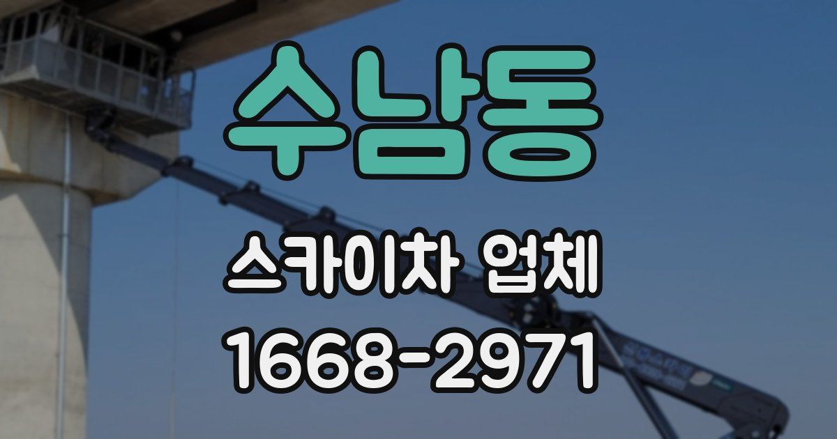 수남동 스카이차 업체
