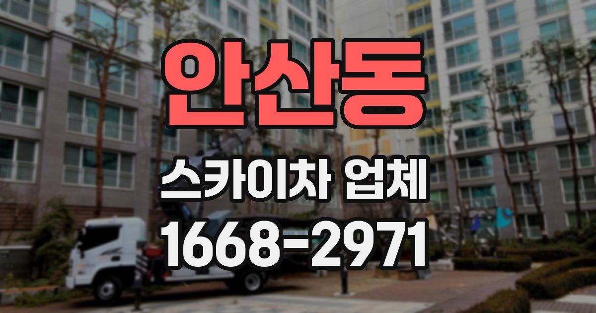 안산동 스카이차 업체