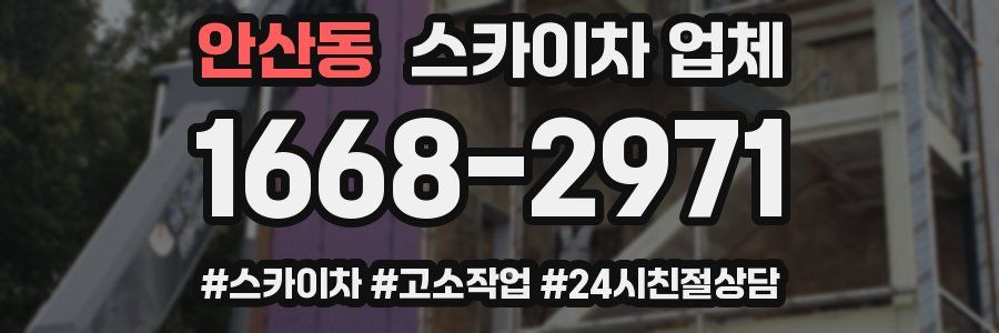 안산동 스카이차 업체