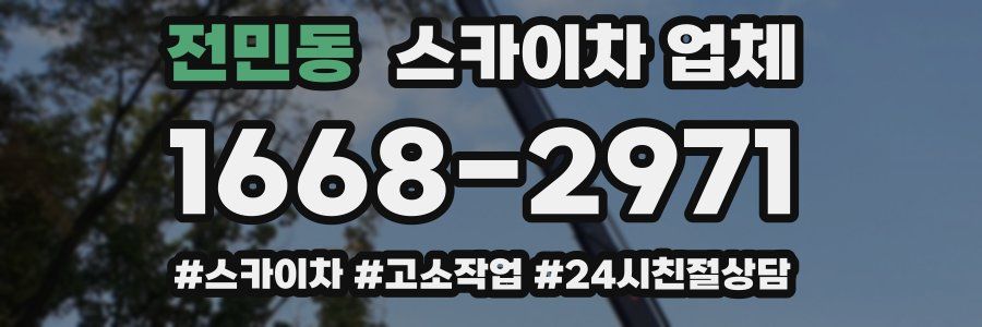 전민동 스카이차 업체