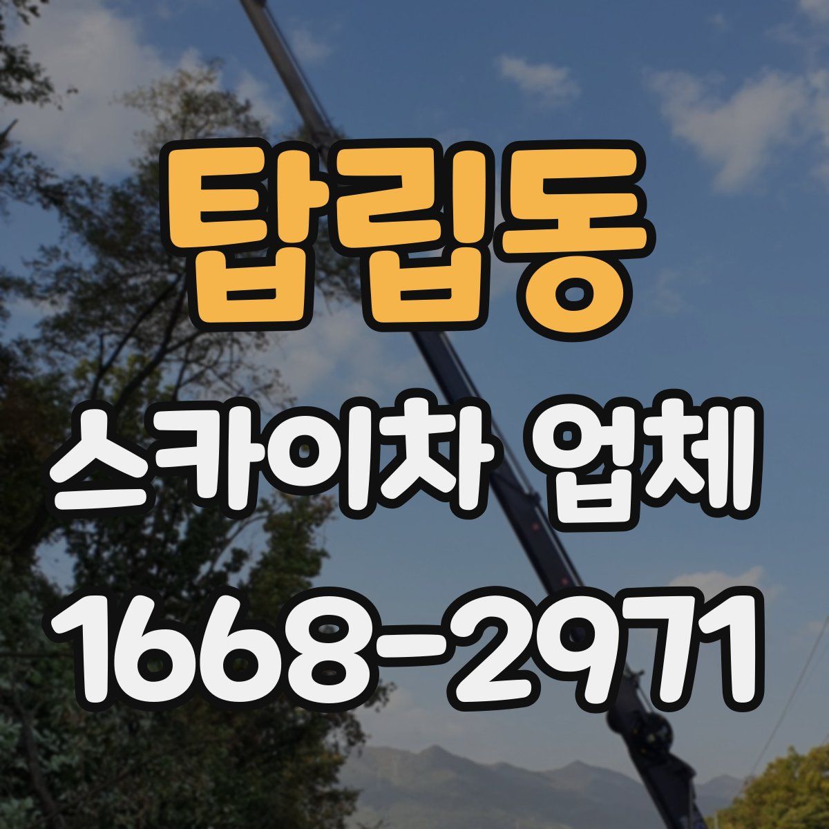 탑립동 스카이차 업체