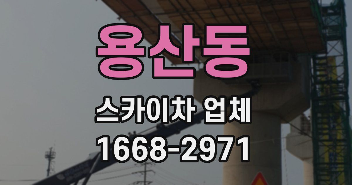 용산동 스카이차 업체