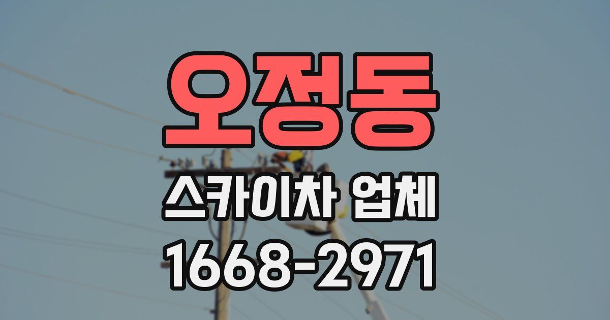 오정동 스카이차 업체