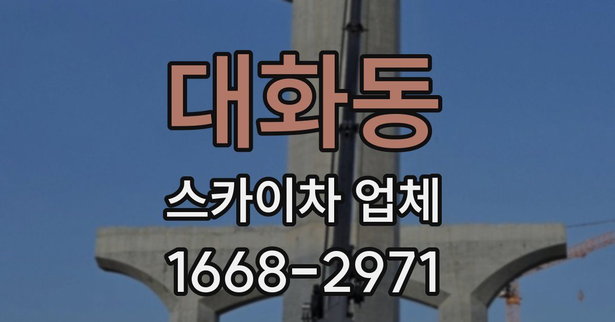 대화동 스카이차 업체