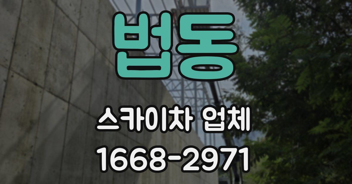 법동 스카이차 업체