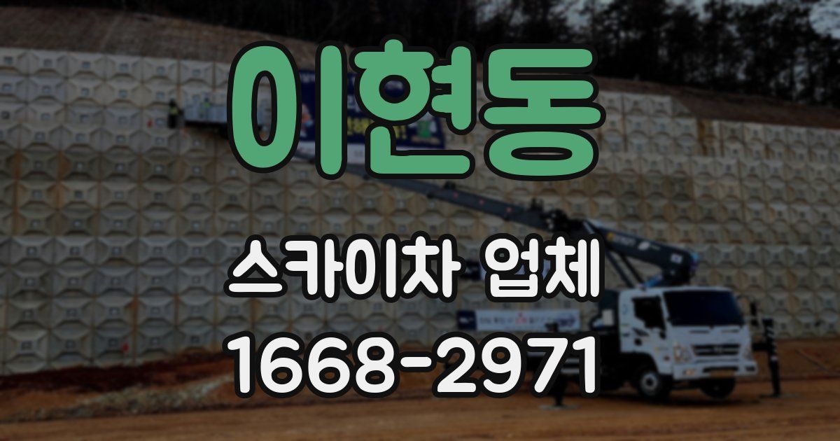 이현동 스카이차 업체