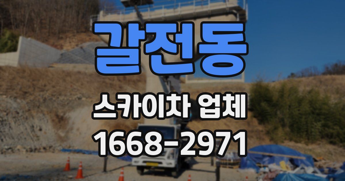 갈전동 스카이차 업체