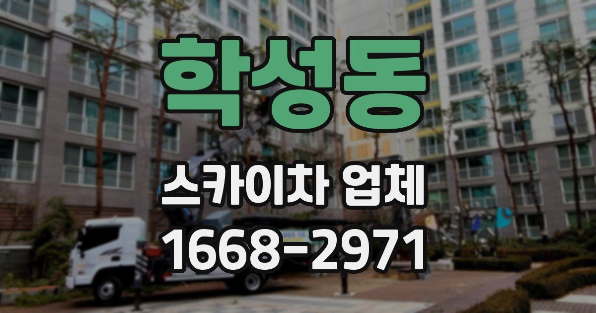 학성동 스카이차 업체