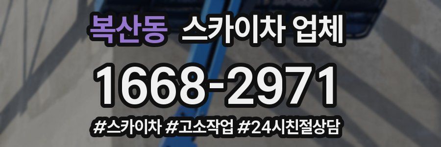 복산동 스카이차 업체