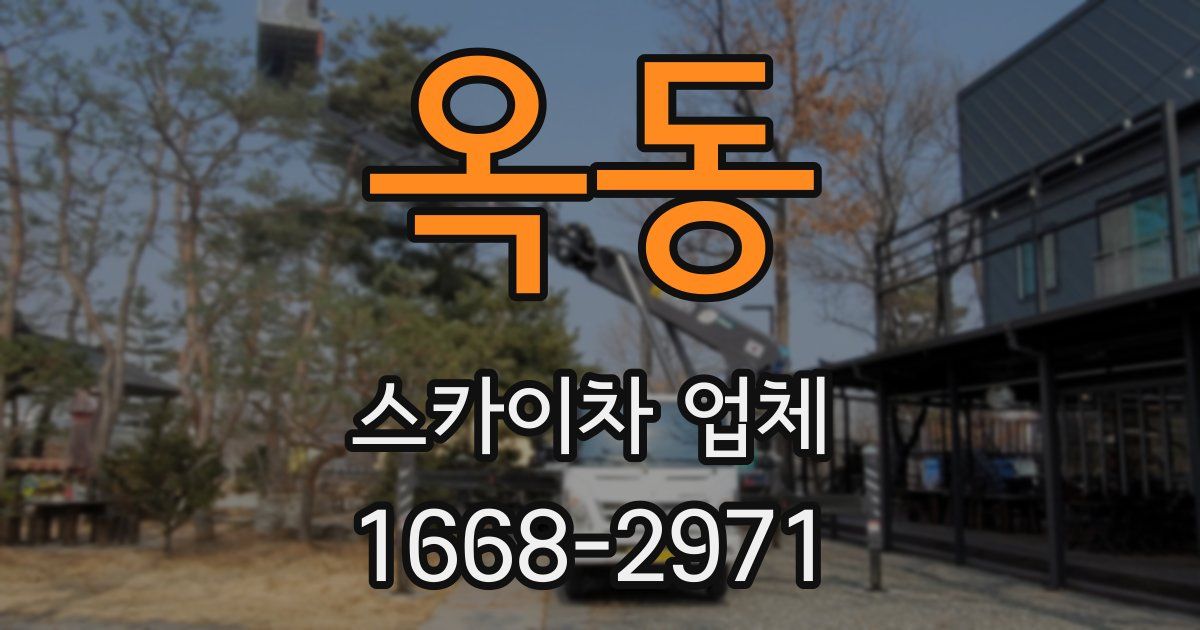 옥동 스카이차 업체