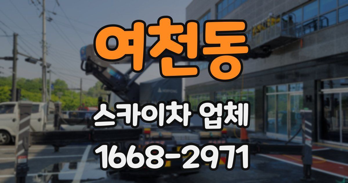 여천동 스카이차 업체