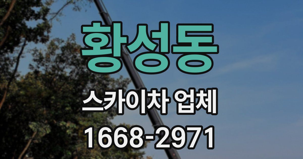 황성동 스카이차 업체