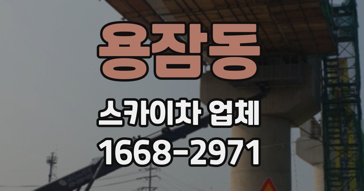 용잠동 스카이차 업체