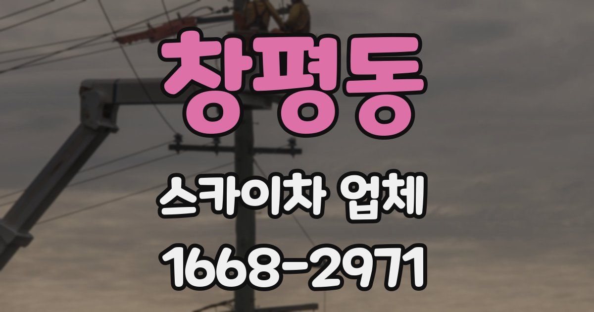 창평동 스카이차 업체