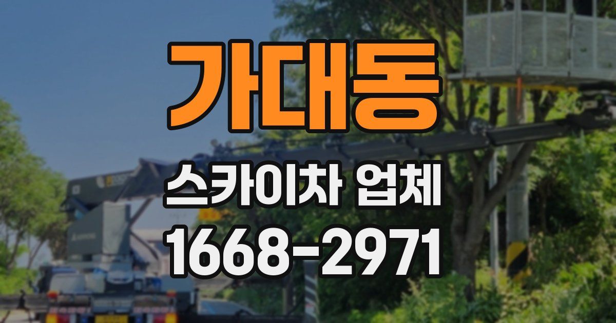 가대동 스카이차 업체