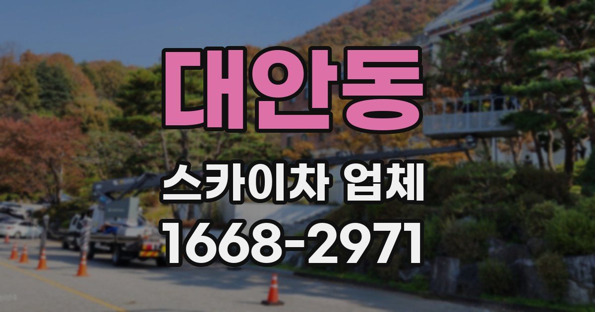 대안동 스카이차 업체