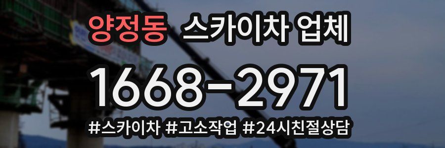 양정동 스카이차 업체
