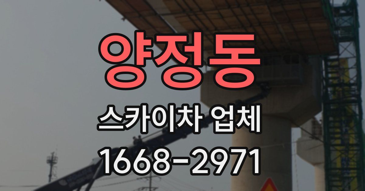 양정동 스카이차 업체