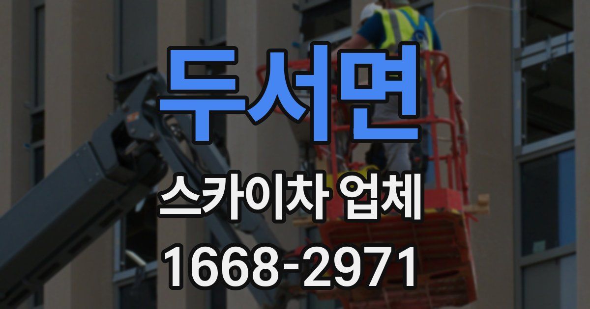 두서면 스카이차 업체
