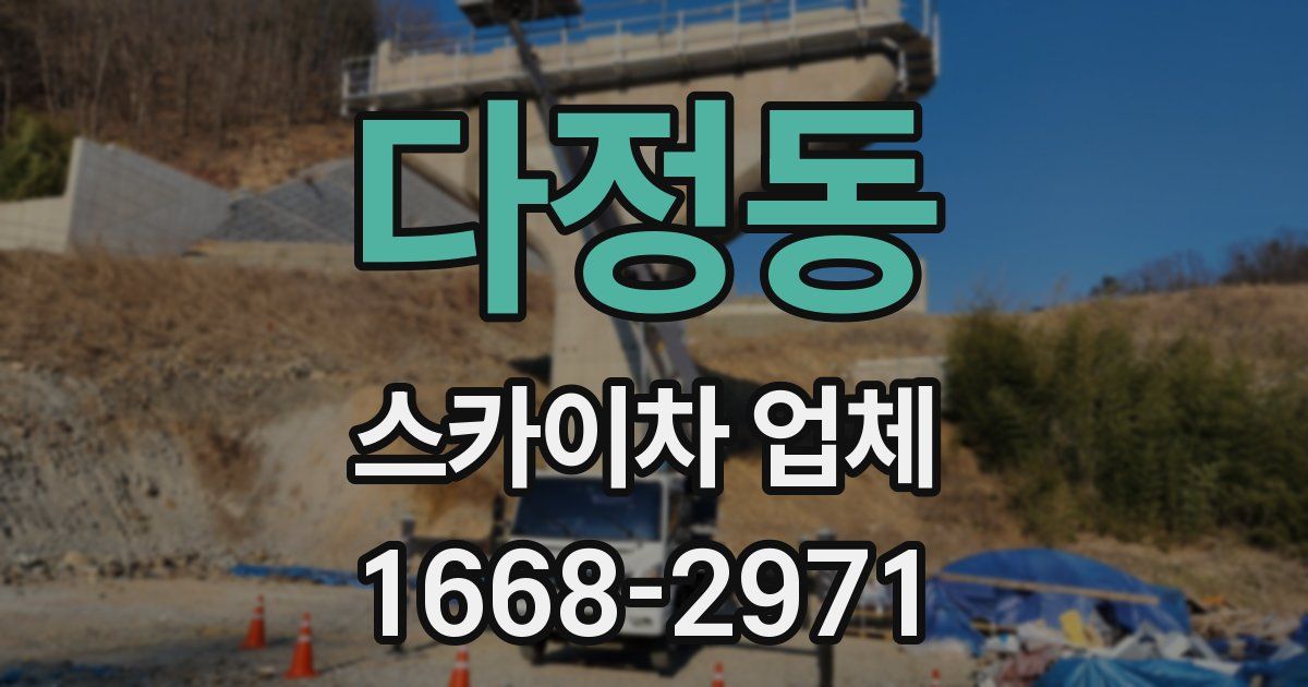 다정동 스카이차 업체