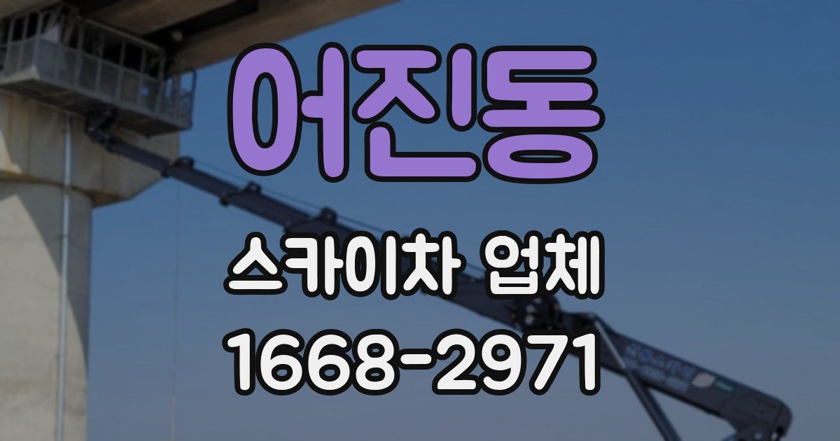 어진동 스카이차 업체