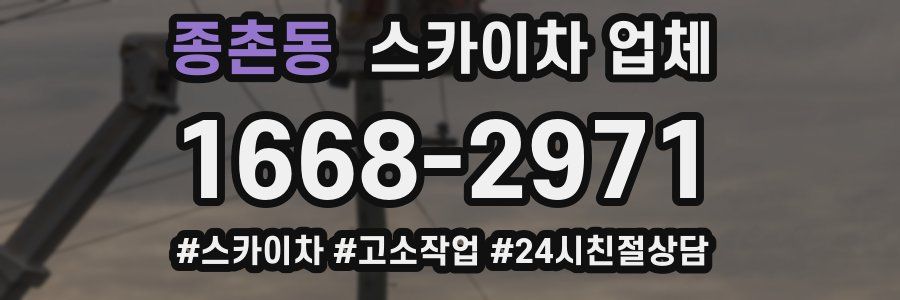 종촌동 스카이차 업체