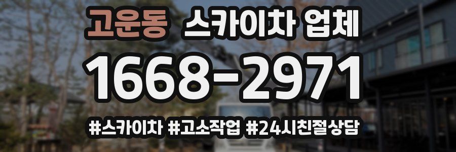 고운동 스카이차 업체