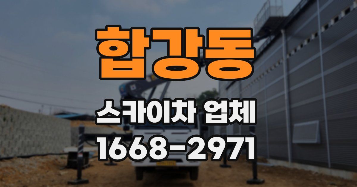 합강동 스카이차 업체