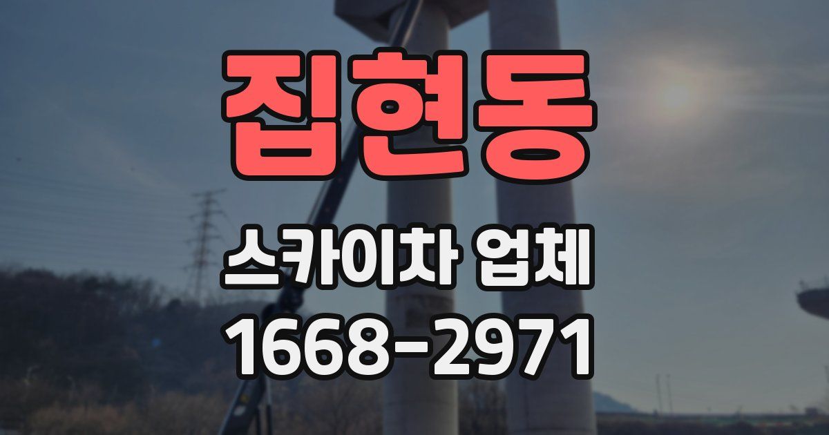 집현동 스카이차 업체