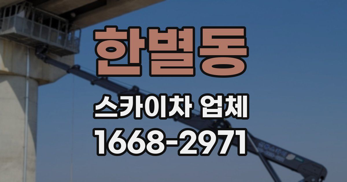 한별동 스카이차 업체
