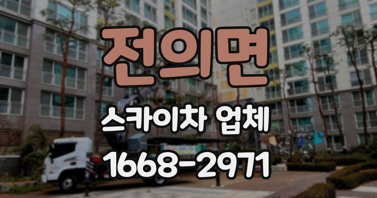 전의면 스카이차 업체