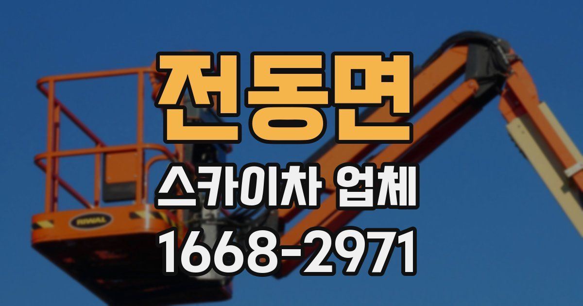 전동면 스카이차 업체