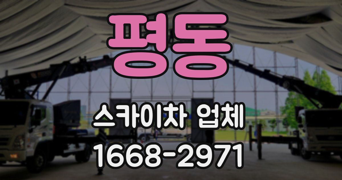 평동 스카이차 업체