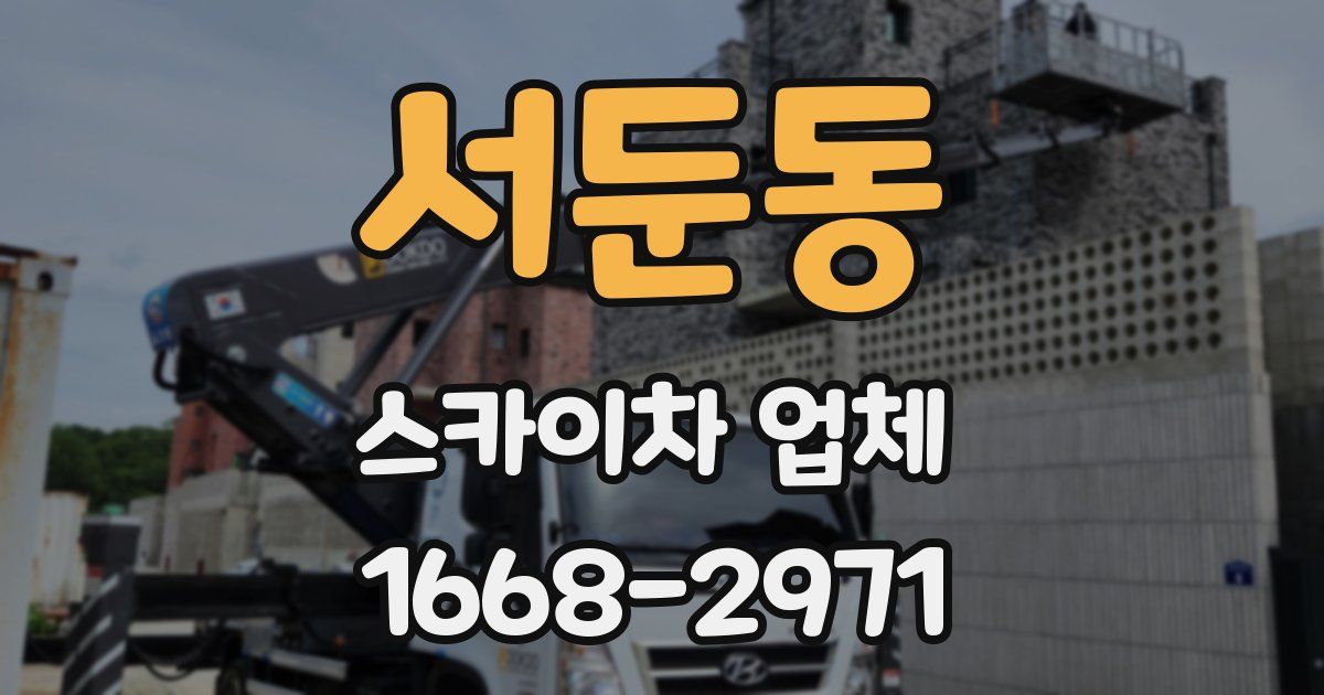 서둔동 스카이차 업체