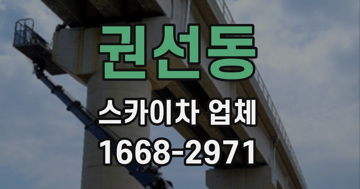 권선동 스카이차 업체