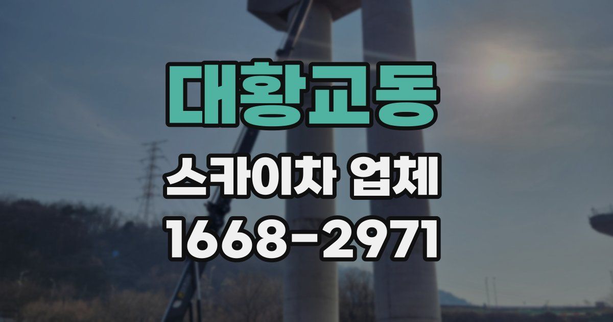 대황교동 스카이차 업체