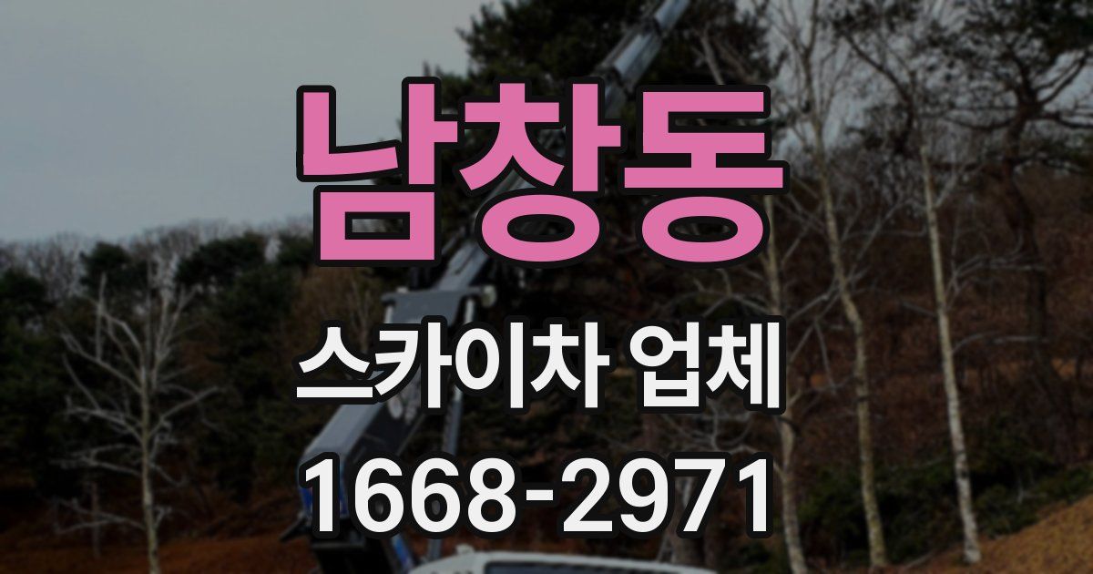 남창동 스카이차 업체