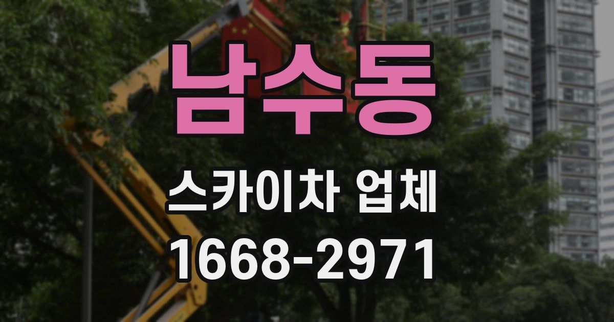 남수동 스카이차 업체
