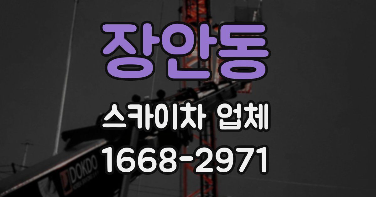 장안동 스카이차 업체