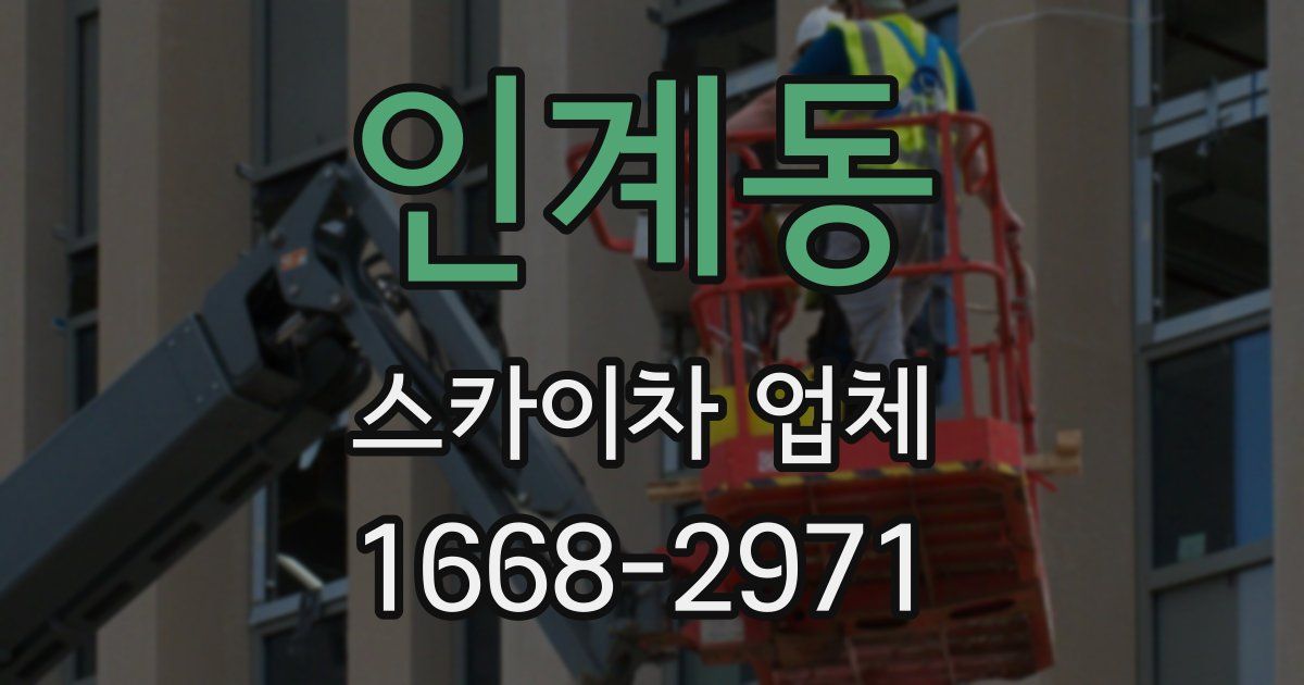 인계동 스카이차 업체