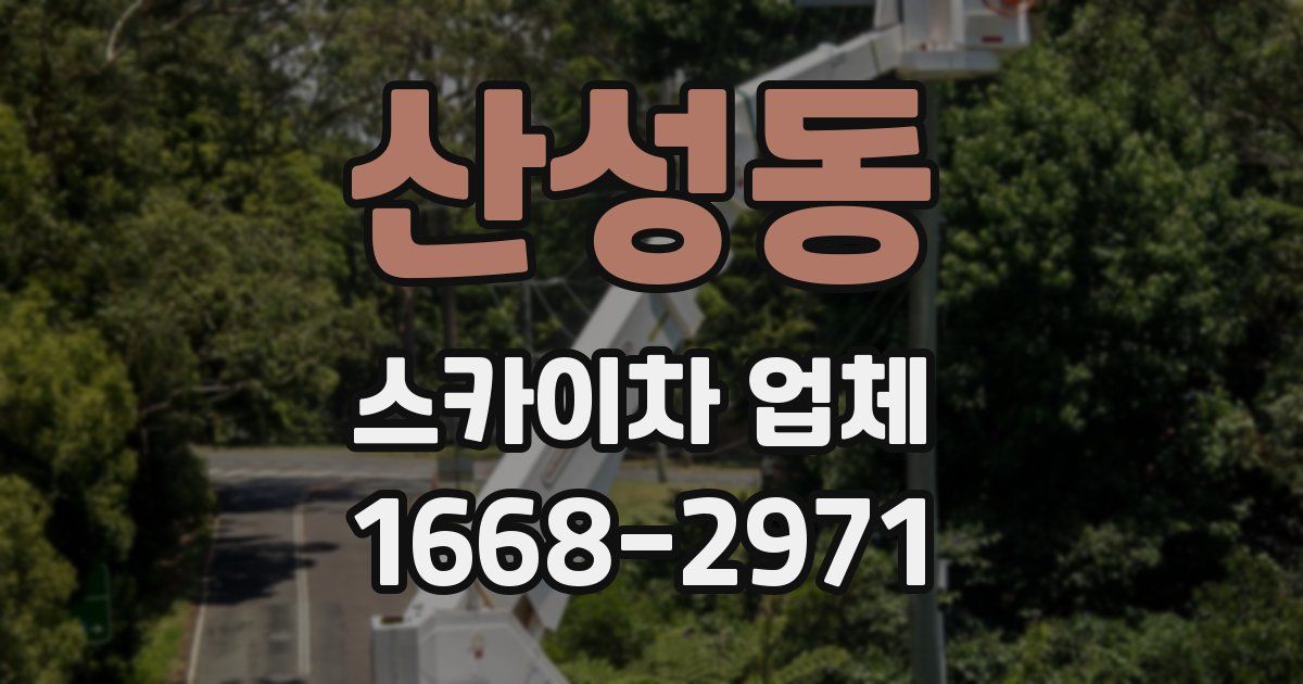 산성동 스카이차 업체