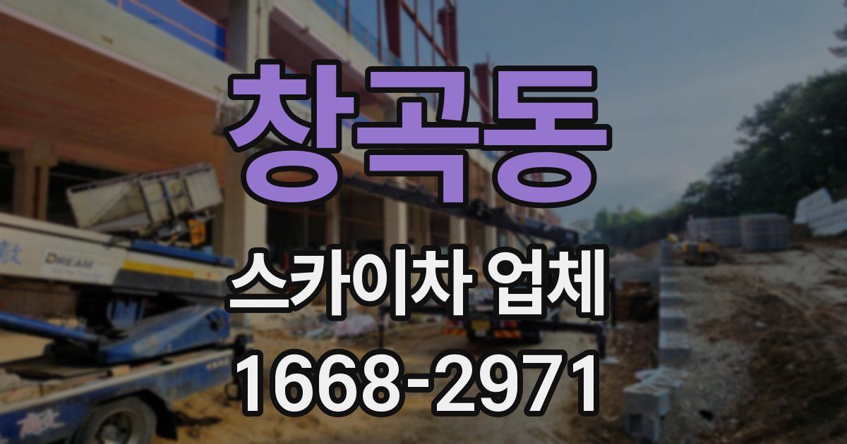 창곡동 스카이차 업체