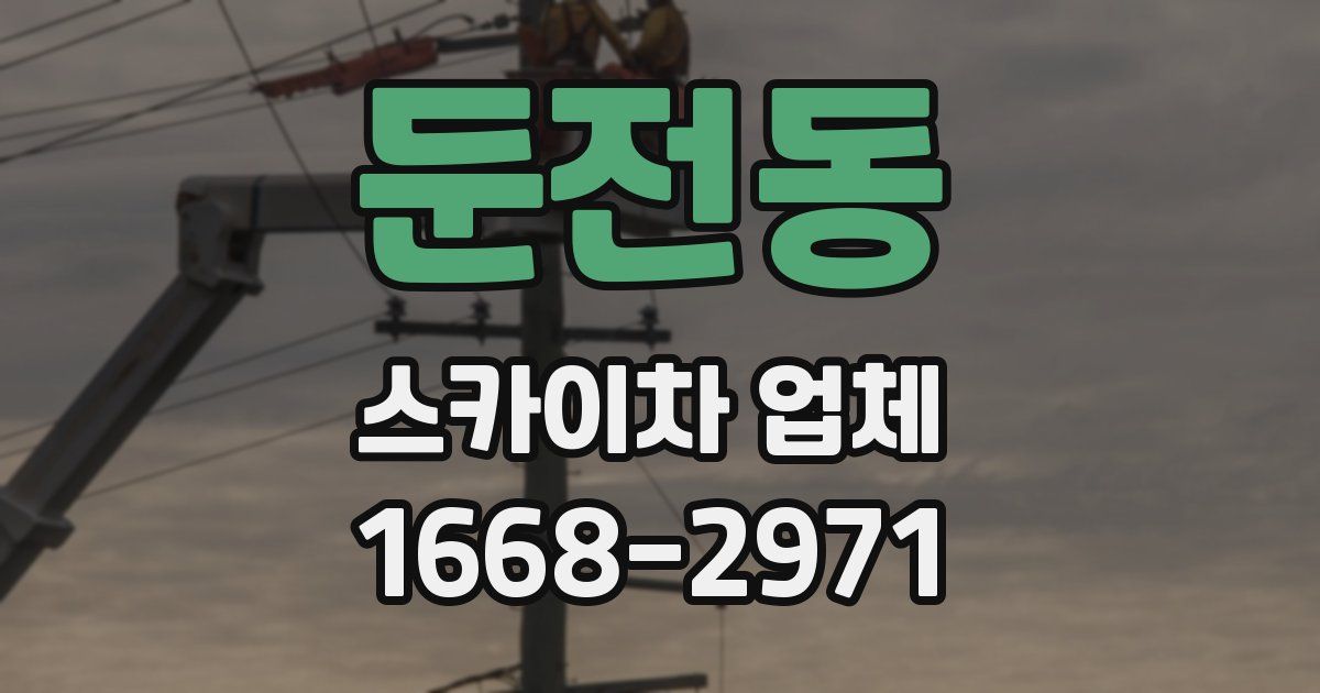 둔전동 스카이차 업체