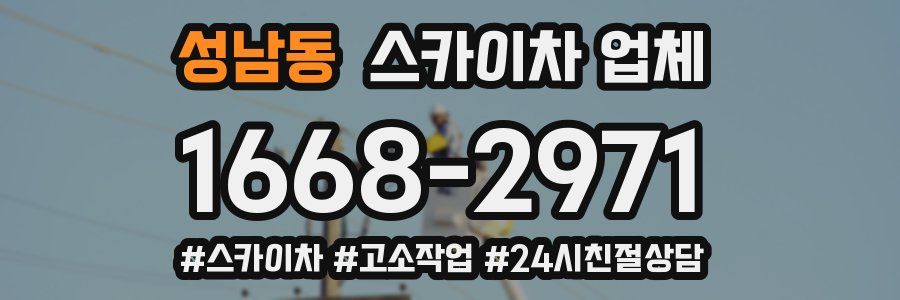 성남동 스카이차 업체