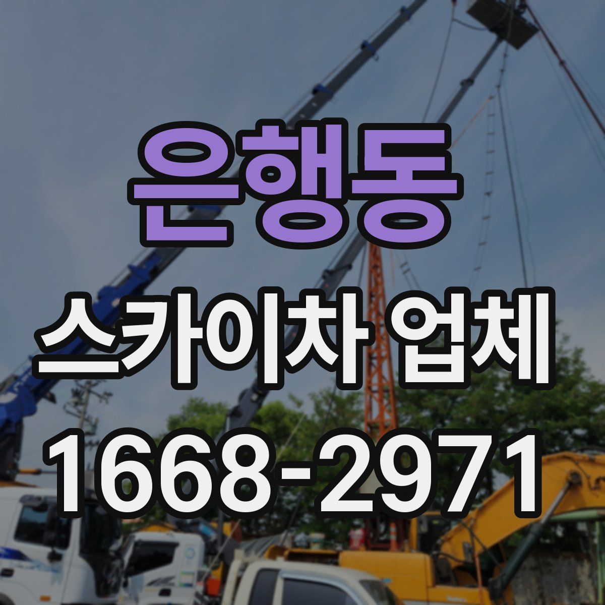 은행동 스카이차 업체