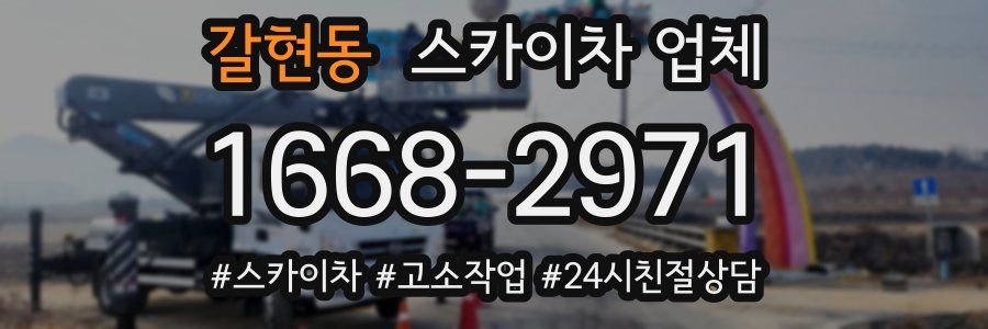 갈현동 스카이차 업체