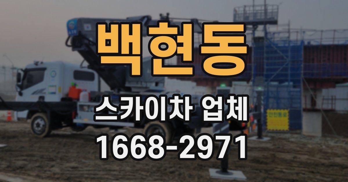 백현동 스카이차 업체