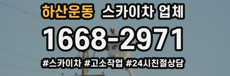 하산운동 스카이차 업체